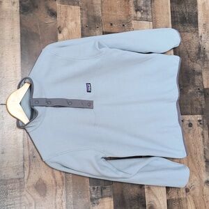 Patagonia Micr D T-Snap Gray Fleece Pullover Boys XL 14